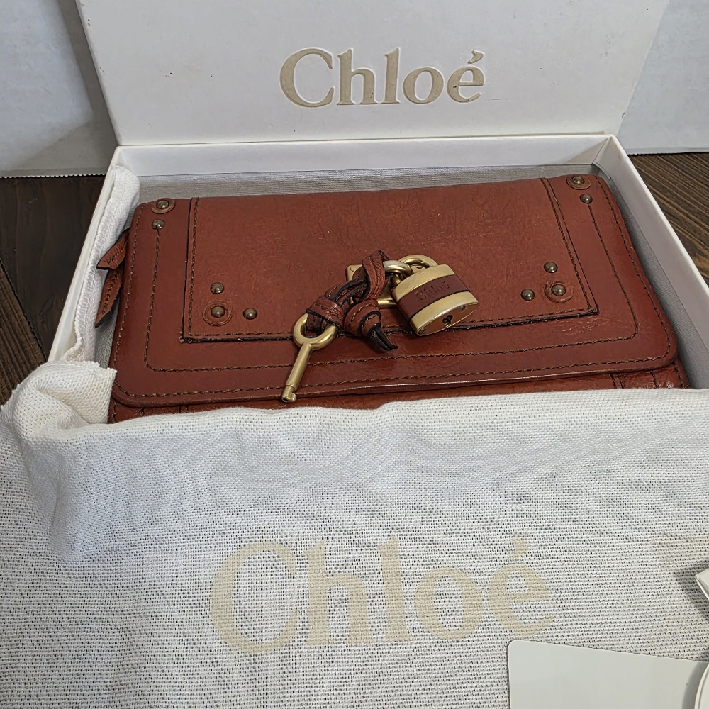 Chloé Paddington Long Wallet With Box,dusty & Care Cards. - Picture 3 of 17